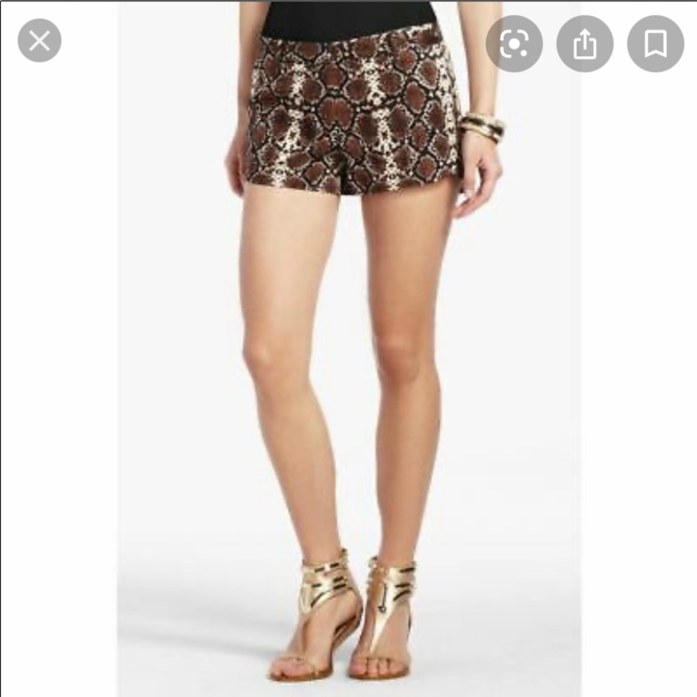 BCBG MAXAZARIA Snakeprint Shorts